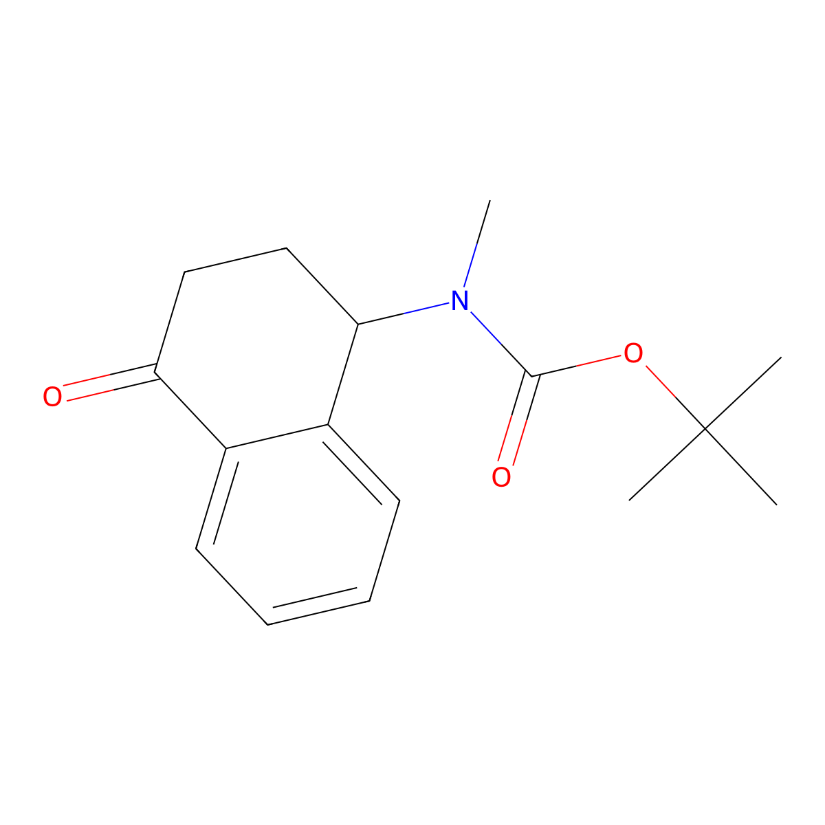 tert-Butyl methyl(4-oxo-1,2,3,4-tetrahydronaphthalen-1-yl)carbamate molecular structure, CAS 1956327-78-8