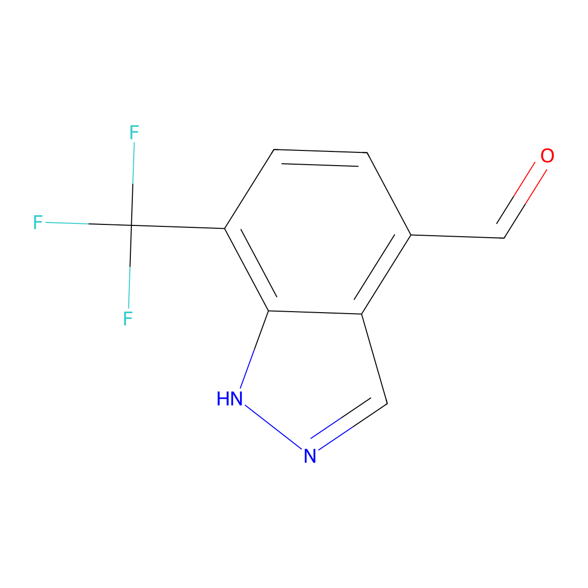 7-(Trifluoromethyl)-1H-indazole-4-carbaldehyde molecular structure, CAS 1956327-85-7