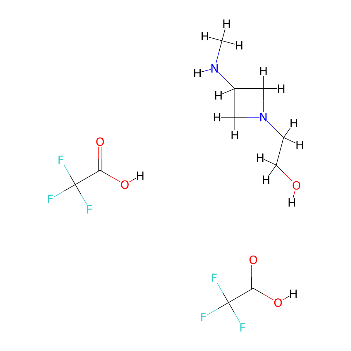 2-(3-(Methylamino)azetidin-1-yl)ethanol bis(2,2,2-trifluoroacetate) molecular structure, CAS 1956328-03-2