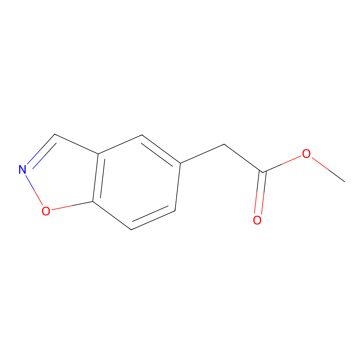 Methyl 2-(benzo[d]isoxazol-5-yl)acetate molecular structure, CAS 1956328-13-4