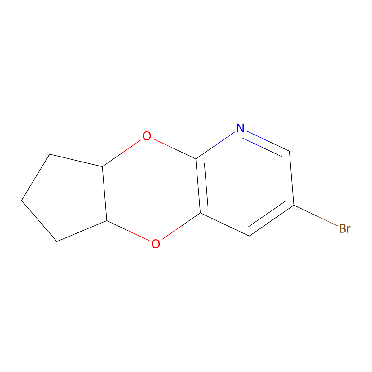 3-Bromo-6,7,8,8a-tetrahydro-5aH-cyclopenta[5,6][1,4]dioxino[2,3-b]pyridine molecular structure, CAS 1956328-20-3