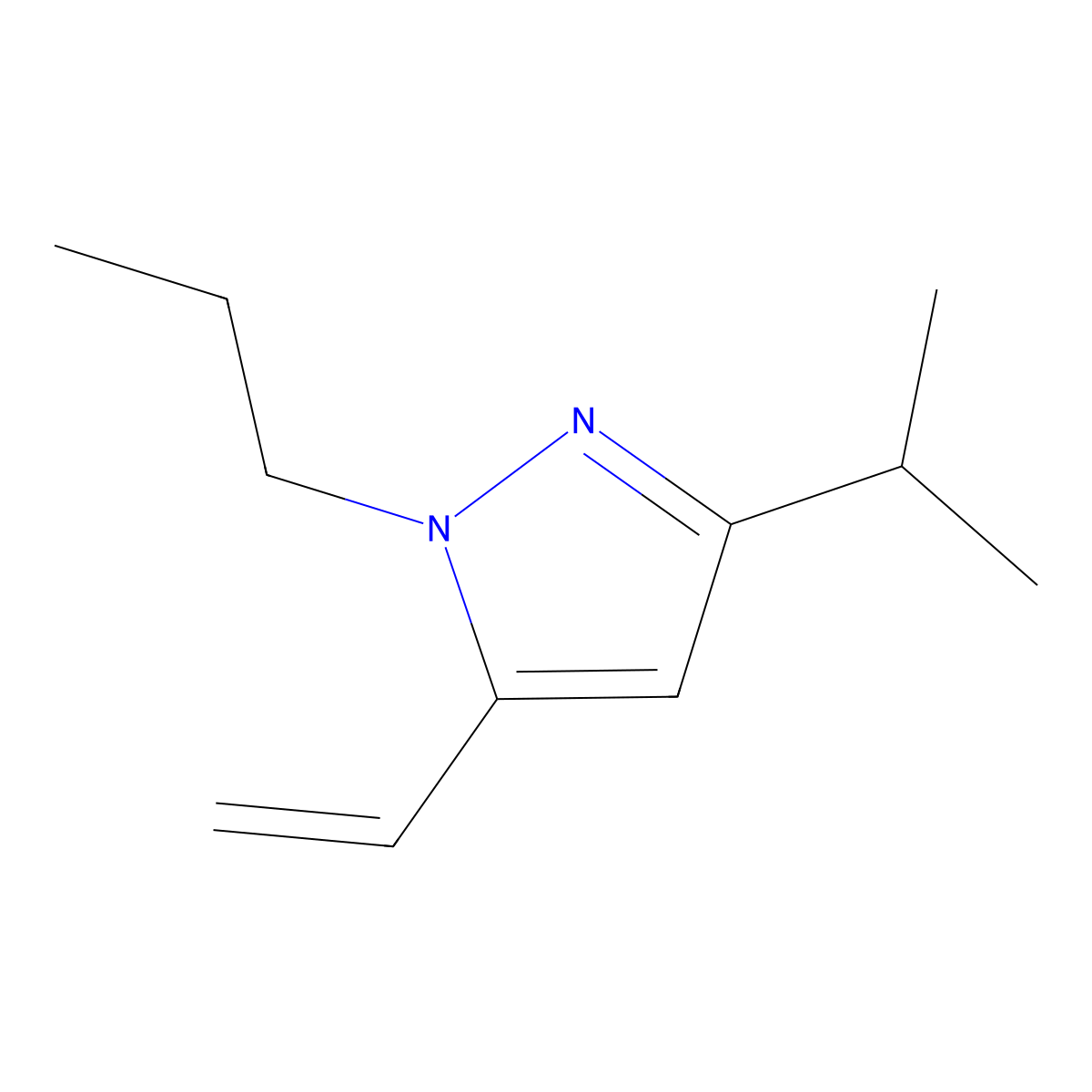 3-Isopropyl-1-propyl-5-vinyl-1H-pyrazole molecular structure, CAS 1956328-24-7