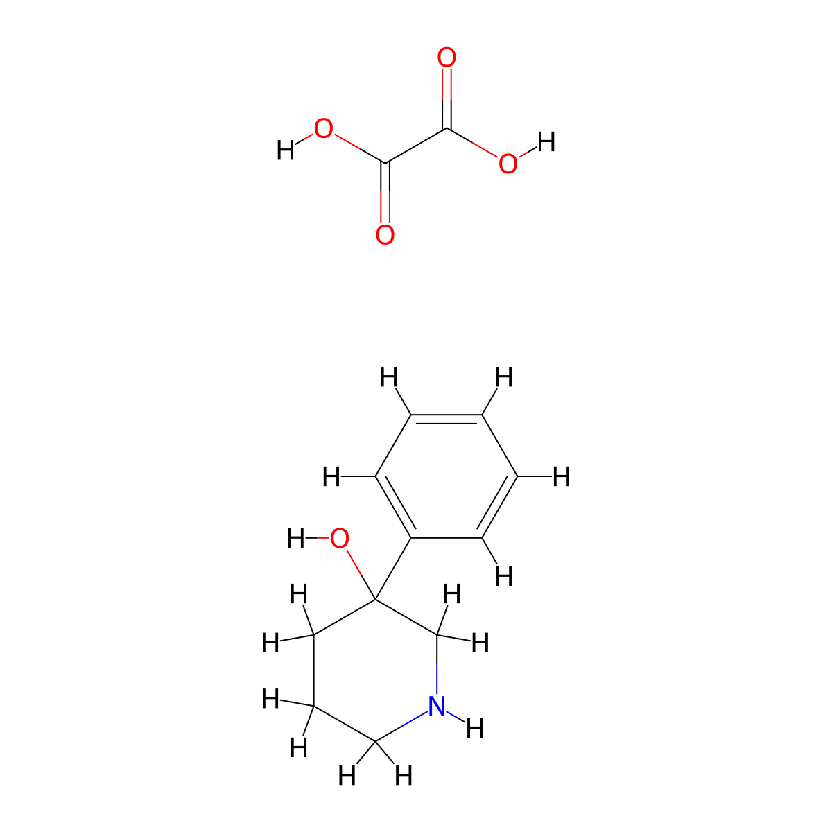 3-Phenylpiperidin-3-ol oxalate molecular structure, CAS 1956328-28-1