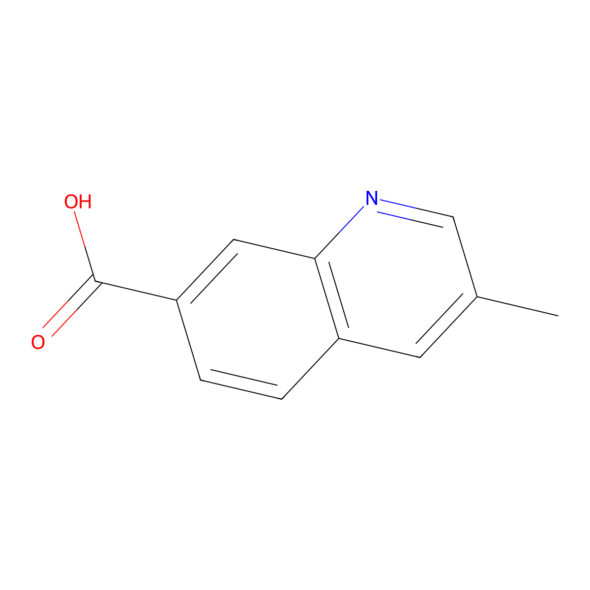 3-Methylquinoline-7-carboxylic acid molecular structure, CAS 1956328-32-7