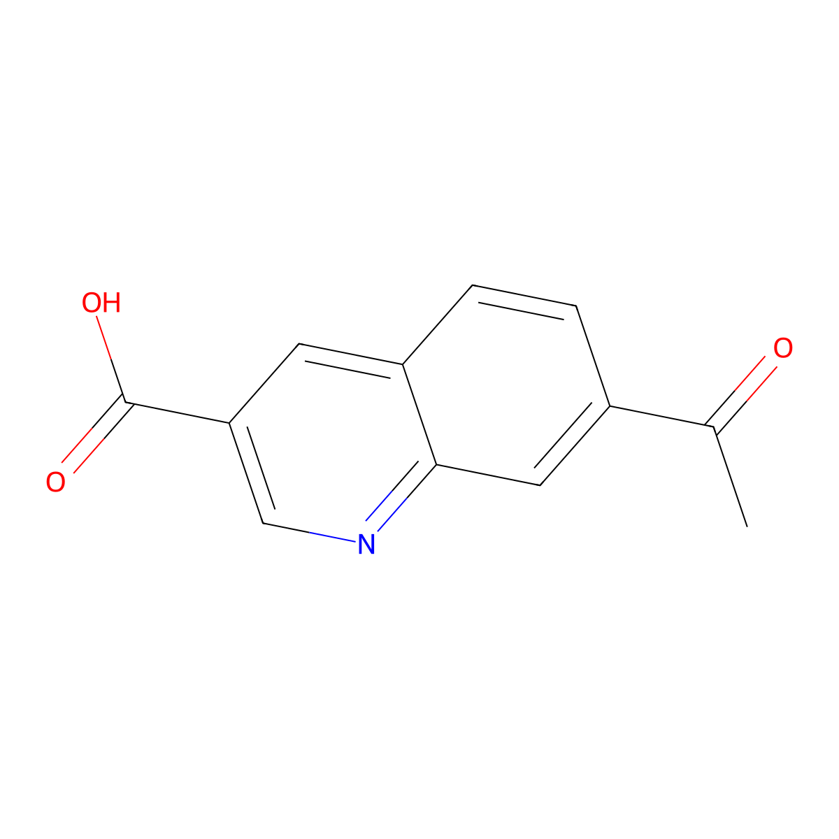 7-Acetylquinoline-3-carboxylic acid molecular structure, CAS 1956328-33-8
