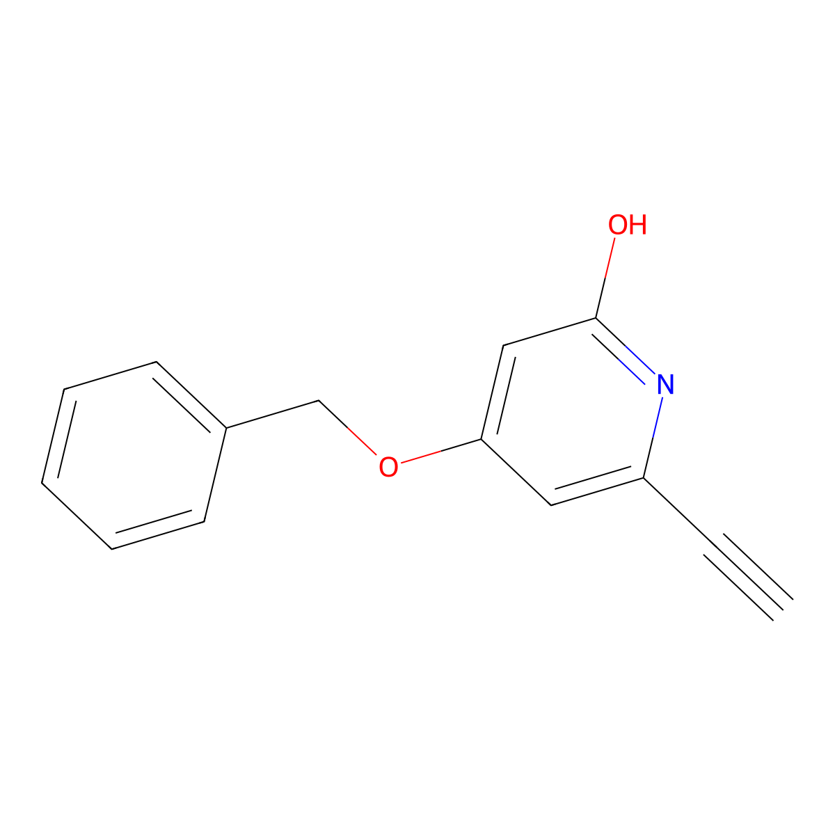 4-(Benzyloxy)-6-ethynylpyridin-2-ol molecular structure, CAS 1956328-37-2