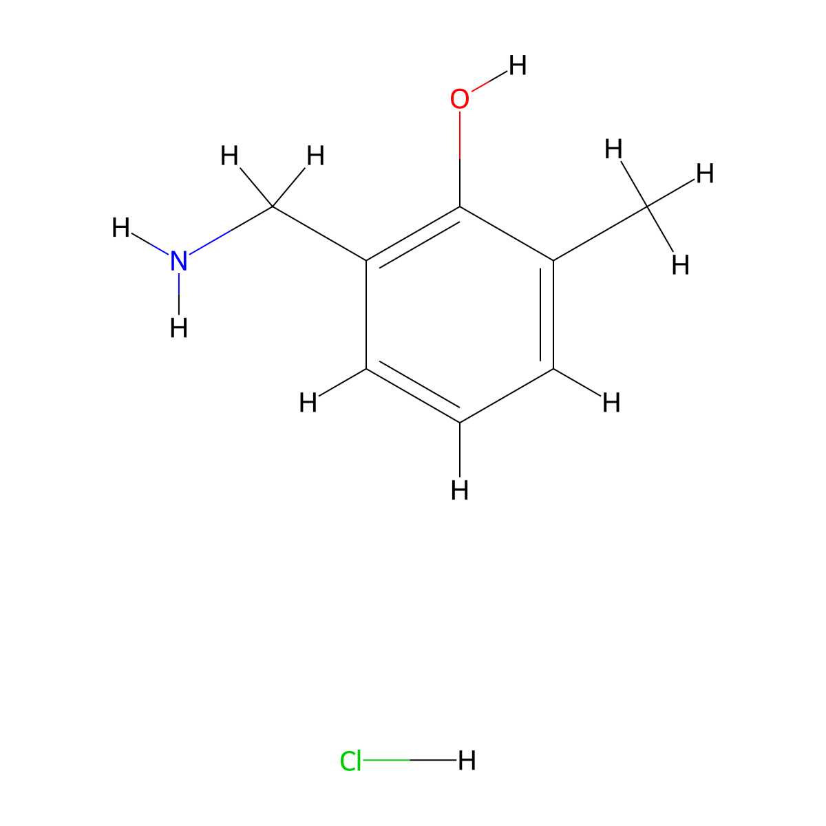 2-(Aminomethyl)-6-methylphenol hydrochloride molecular structure, CAS 1956330-87-2