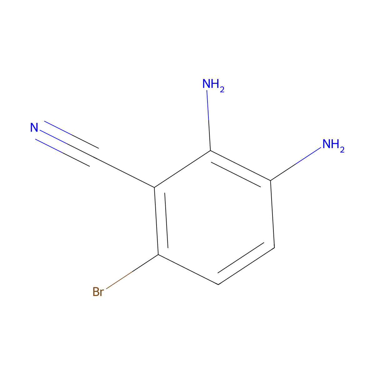 2,3-Diamino-6-bromobenzonitrile molecular structure, CAS 1956330-90-7