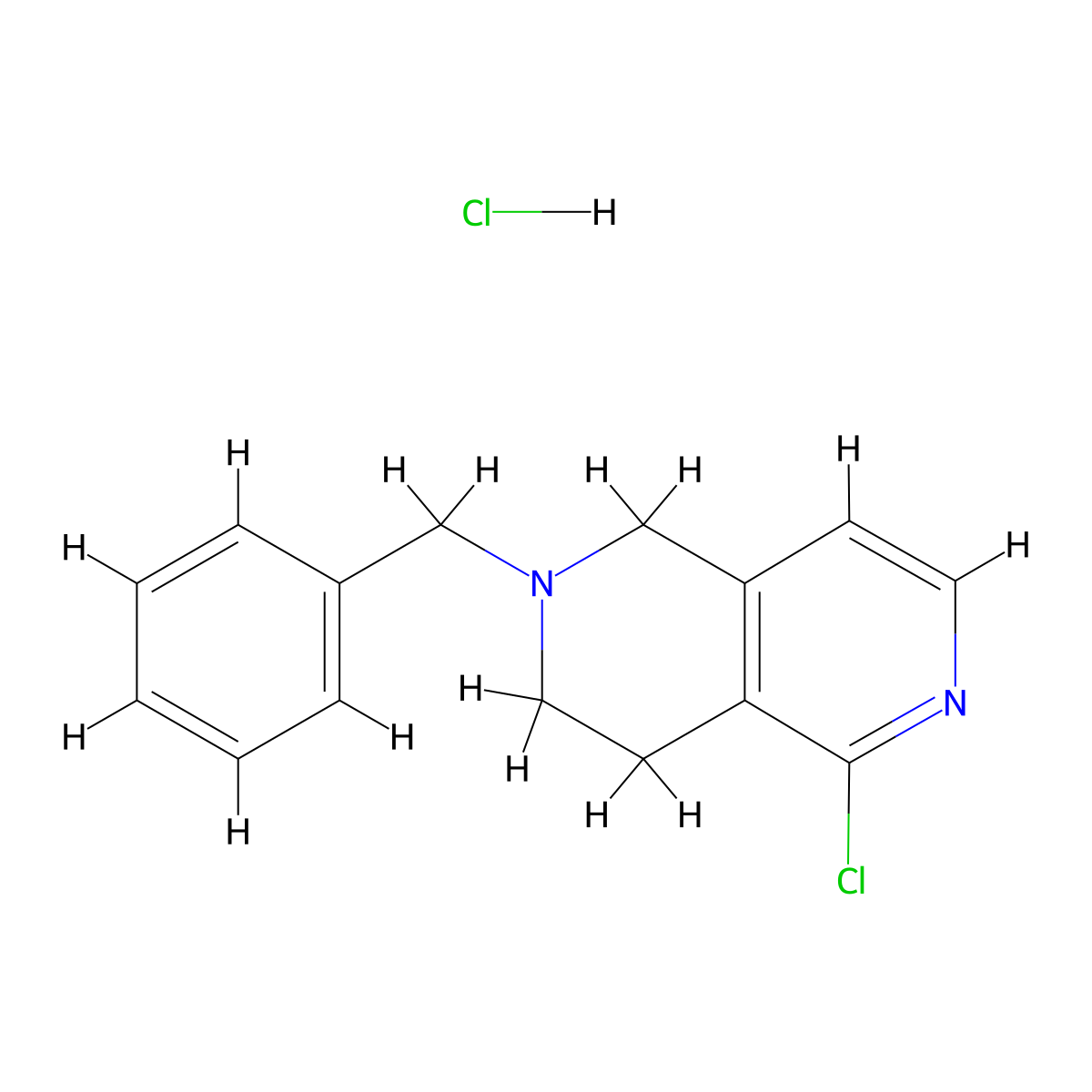 2-Benzyl-5-chloro-1,2,3,4-tetrahydro-2,6-naphthyridine hydrochloride molecular structure, CAS 1956330-92-9