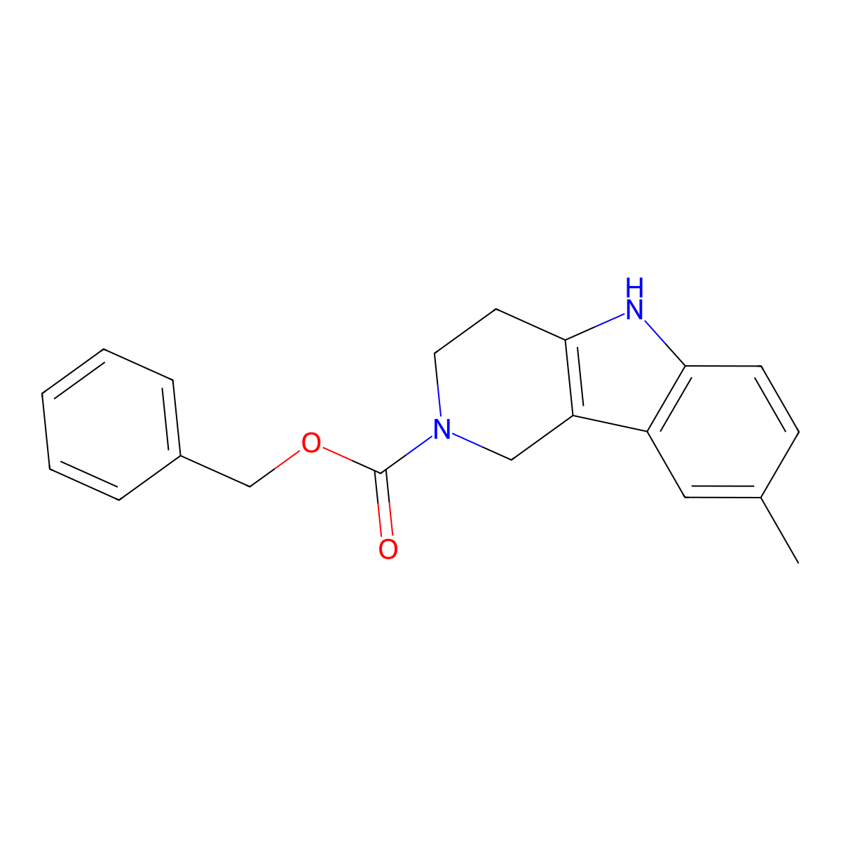 Benzyl 8-methyl-3,4-dihydro-1H-pyrido[4,3-b]indole-2(5H)-carboxylate molecular structure, CAS 1956330-94-1