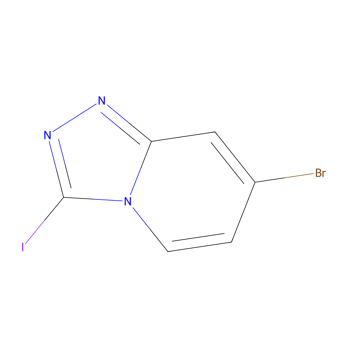 7-Bromo-3-iodo-[1,2,4]triazolo[4,3-a]pyridine molecular structure, CAS 1956330-95-2