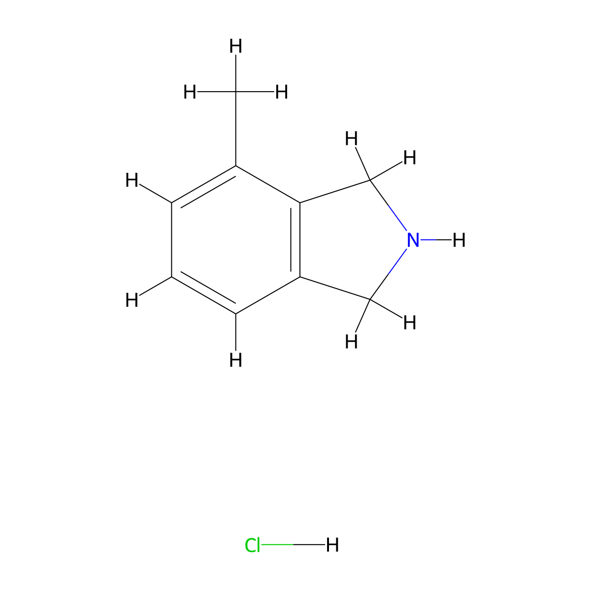 4-methyl-2,3-dihydro-1H-isoindole hydrochloride molecular structure, CAS 1956331-04-6