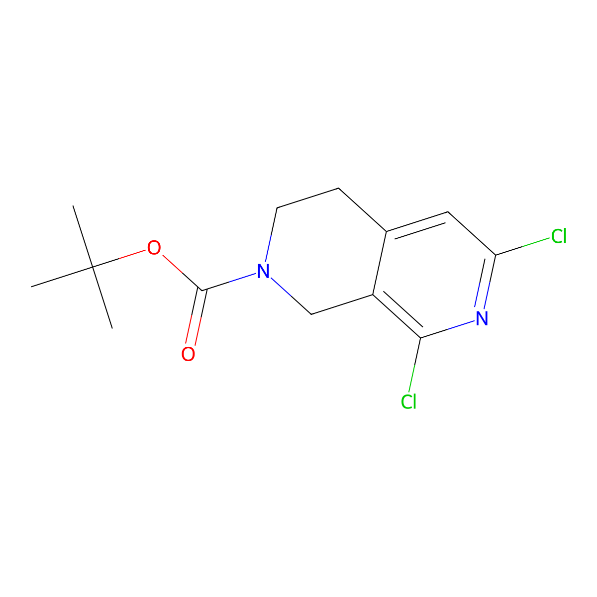 tert-Butyl 6,8-dichloro-3,4-dihydro-2,7-naphthyridine-2(1H)-carboxylate molecular structure, CAS 1956331-16-0