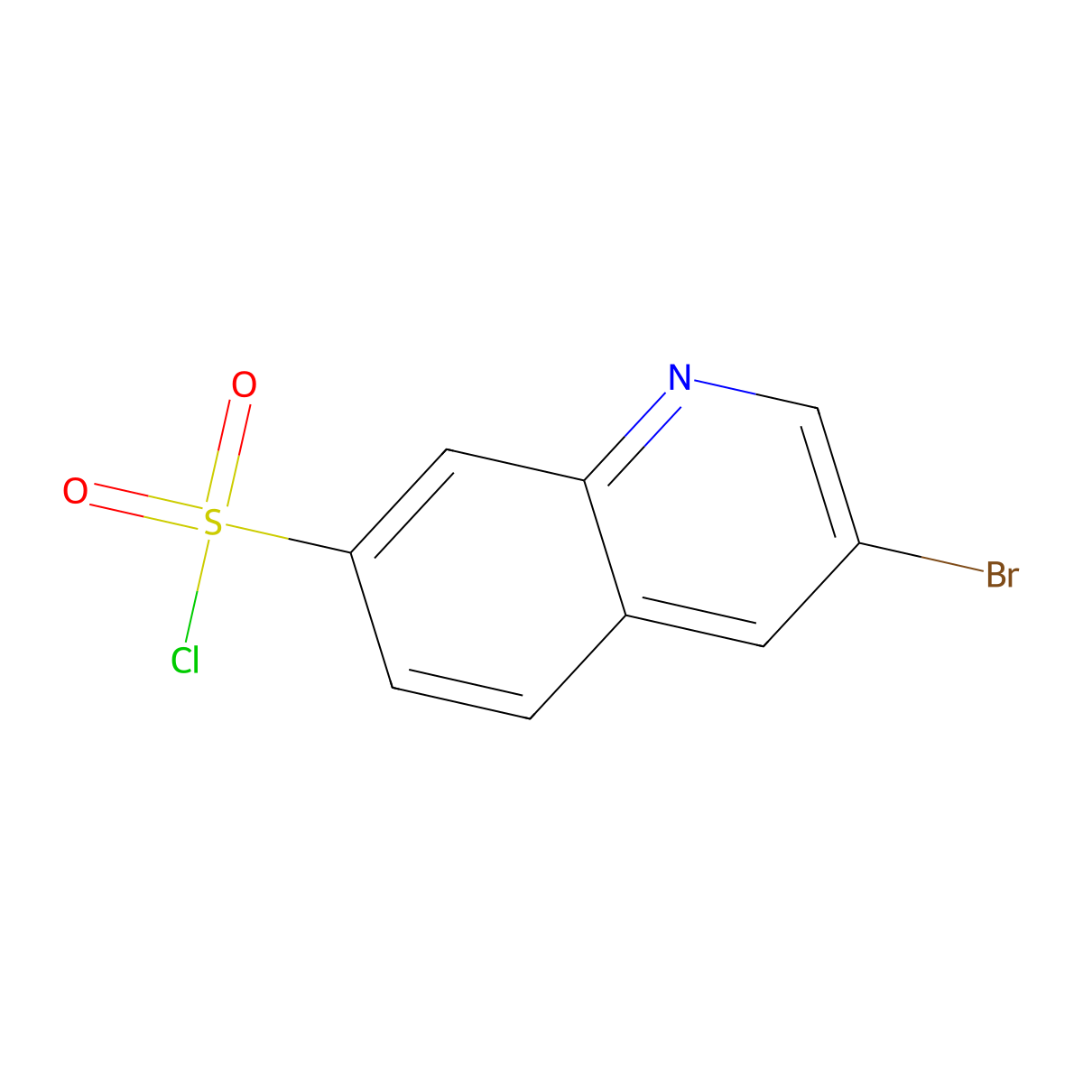 3-Bromoquinoline-7-sulfonyl chloride molecular structure, CAS 1956331-36-4