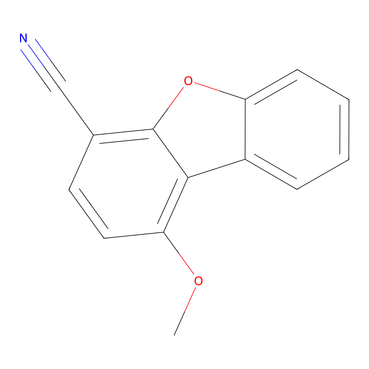 1-Methoxydibenzo[b,d]furan-4-carbonitrile molecular structure, CAS 1956331-47-7
