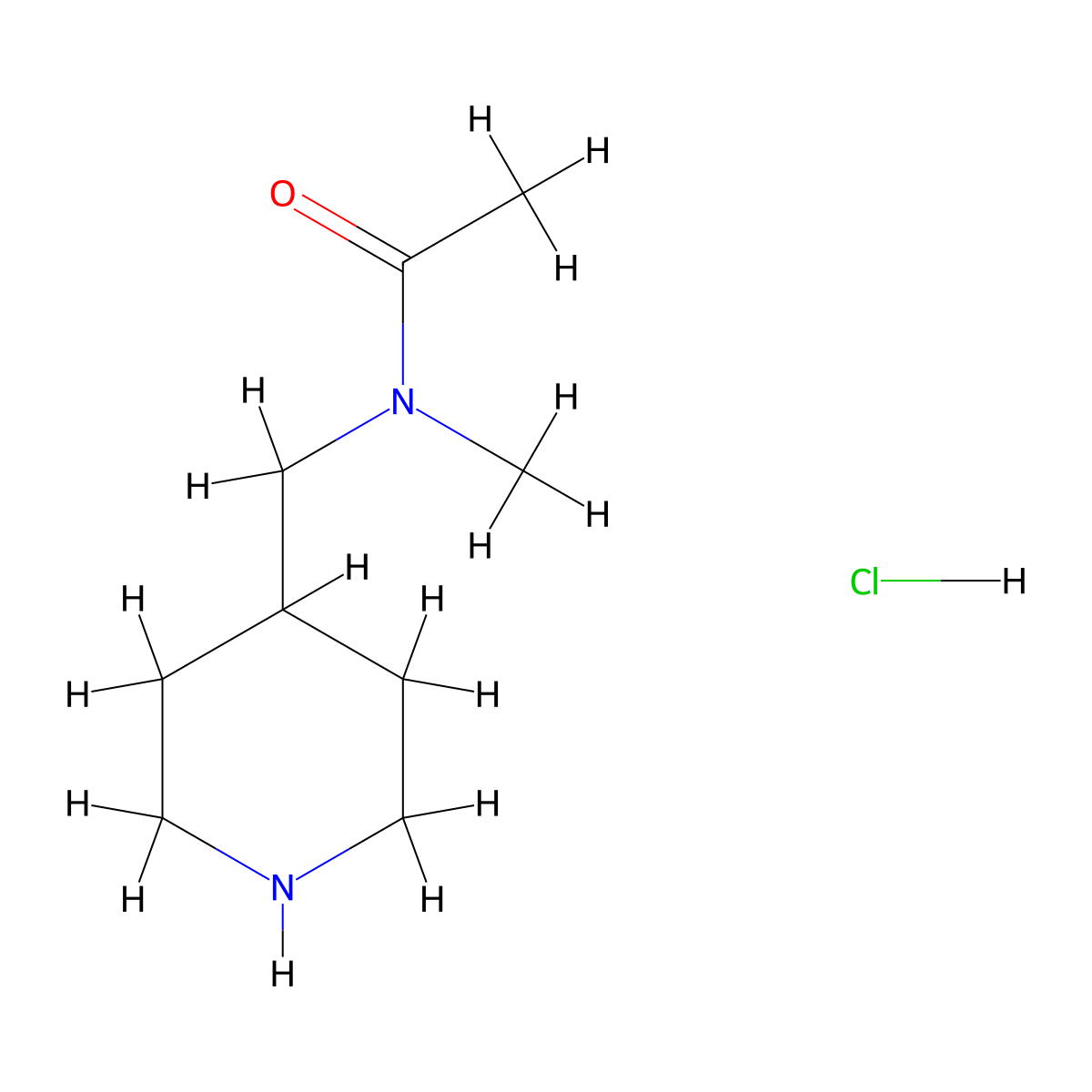 N-Methyl-N-(piperidin-4-ylmethyl)acetamide hydrochloride molecular structure, CAS 1956331-62-6