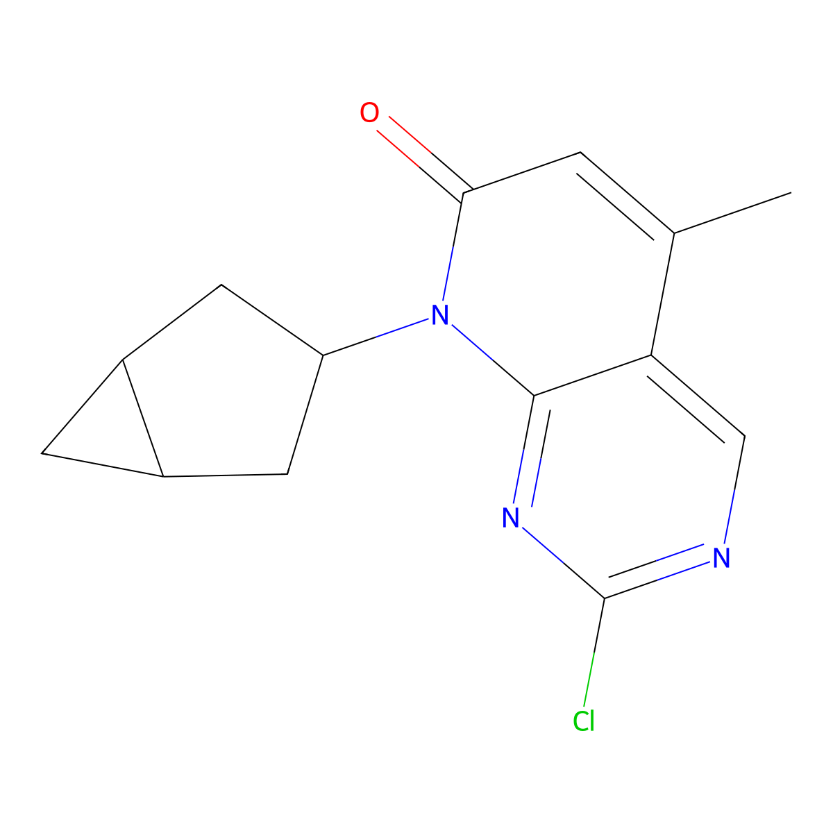 8-(Bicyclo[3.1.0]hexan-3-yl)-2-chloro-5-methylpyrido[2,3-d]pyrimidin-7(8H)-one molecular structure, CAS 1956331-64-8