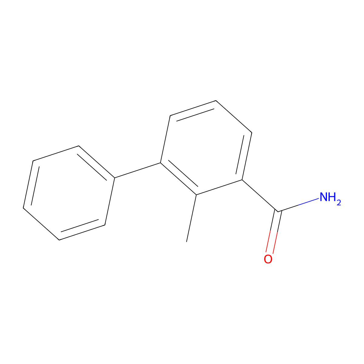 2-Methyl-[1,1'-biphenyl]-3-carboxamide molecular structure, CAS 1956331-69-3