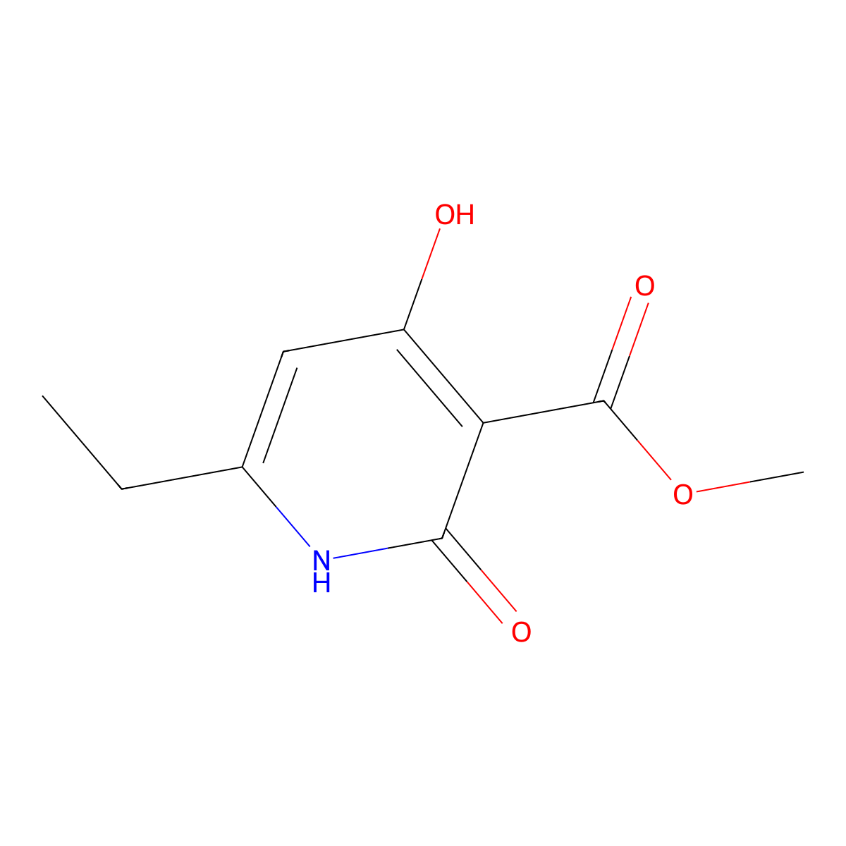 Methyl 6-ethyl-4-hydroxy-2-oxo-1,2-dihydropyridine-3-carboxylate molecular structure, CAS 1956331-73-9