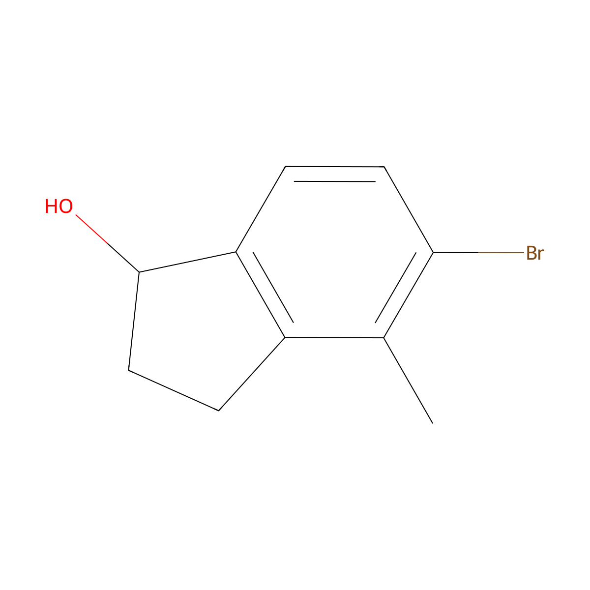 5-Bromo-4-methyl-2,3-dihydro-1H-inden-1-ol molecular structure, CAS 1956331-77-3