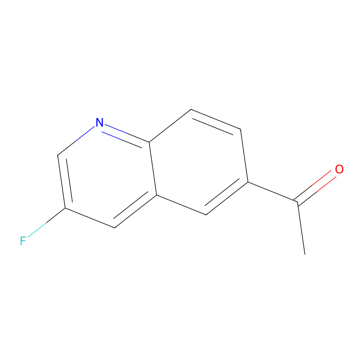 1-(3-Fluoroquinolin-6-yl)ethanone molecular structure, CAS 1956331-78-4