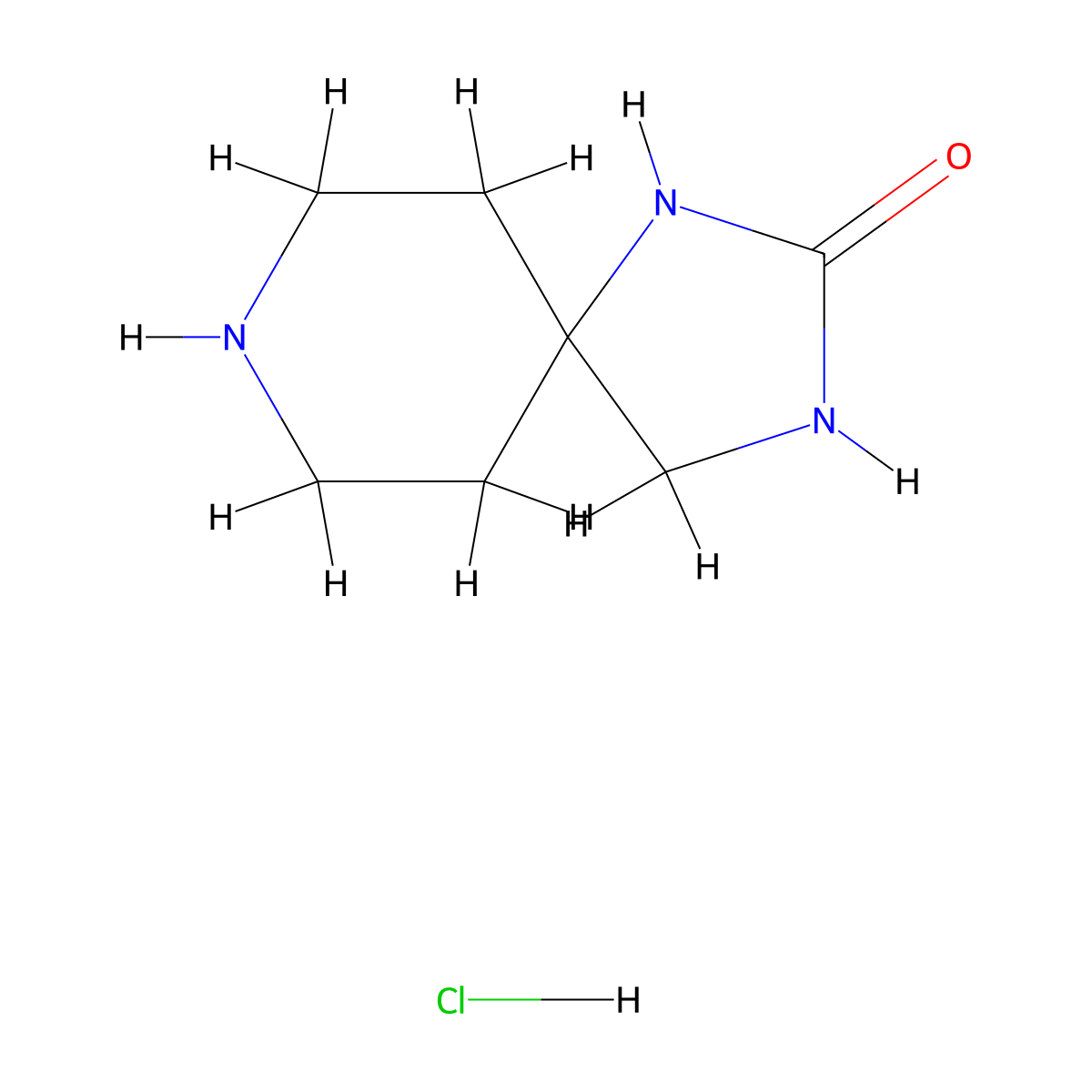 1,3,8-Triazaspiro(4.5)decan-2-one hydrochloride molecular structure, CAS 1956331-80-8