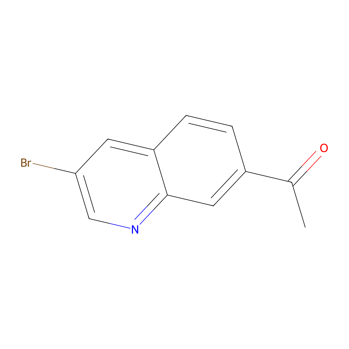 1-(3-Bromoquinolin-7-yl)ethanone molecular structure, CAS 1956331-82-0