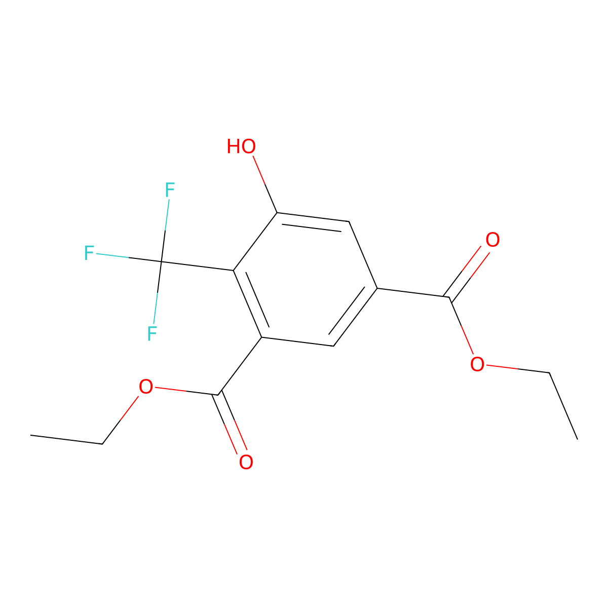 Diethyl 5-hydroxy-4-(trifluoromethyl)isophthalate molecular structure, CAS 1956332-00-5