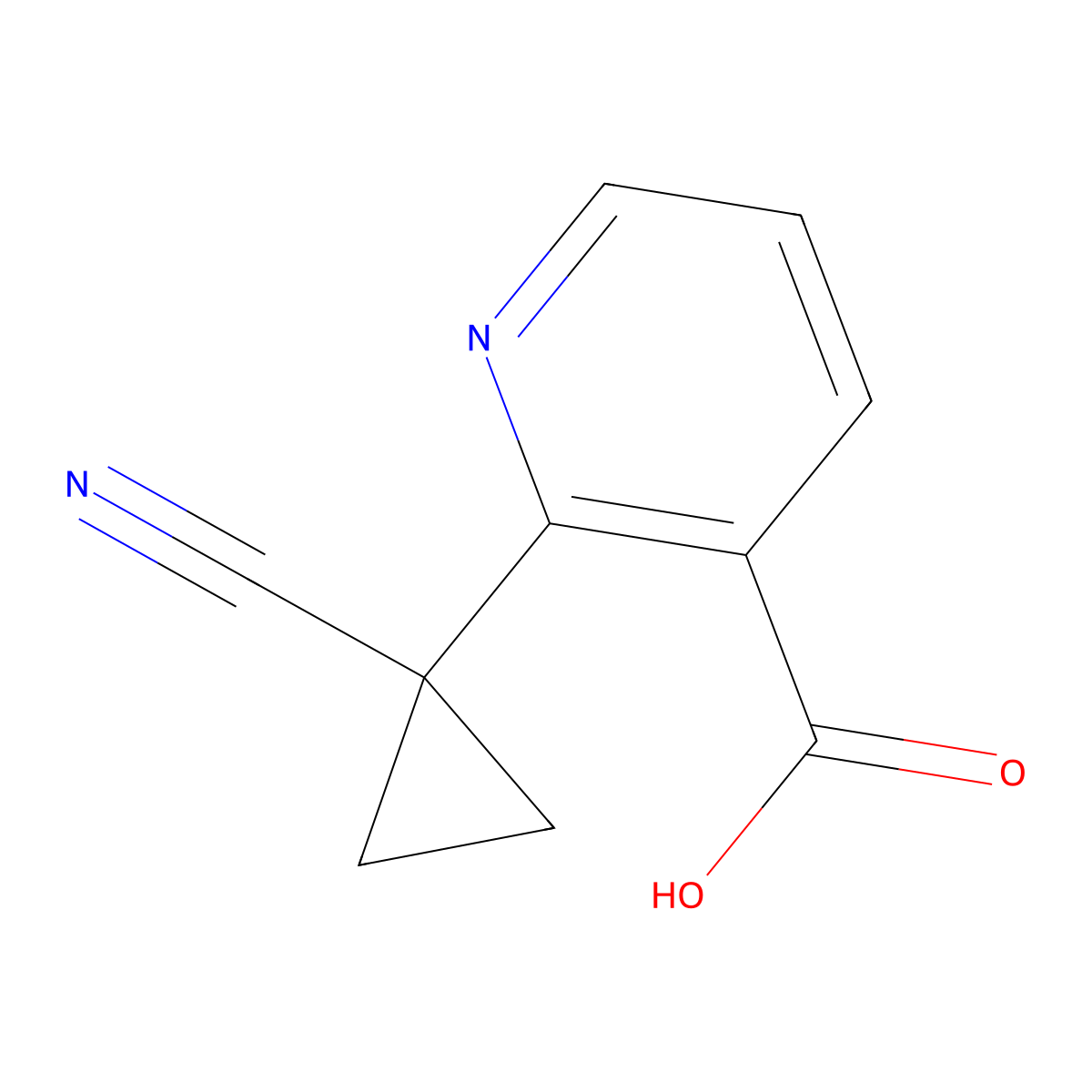2-(1-Cyanocyclopropyl)nicotinic acid molecular structure, CAS 1956332-11-8