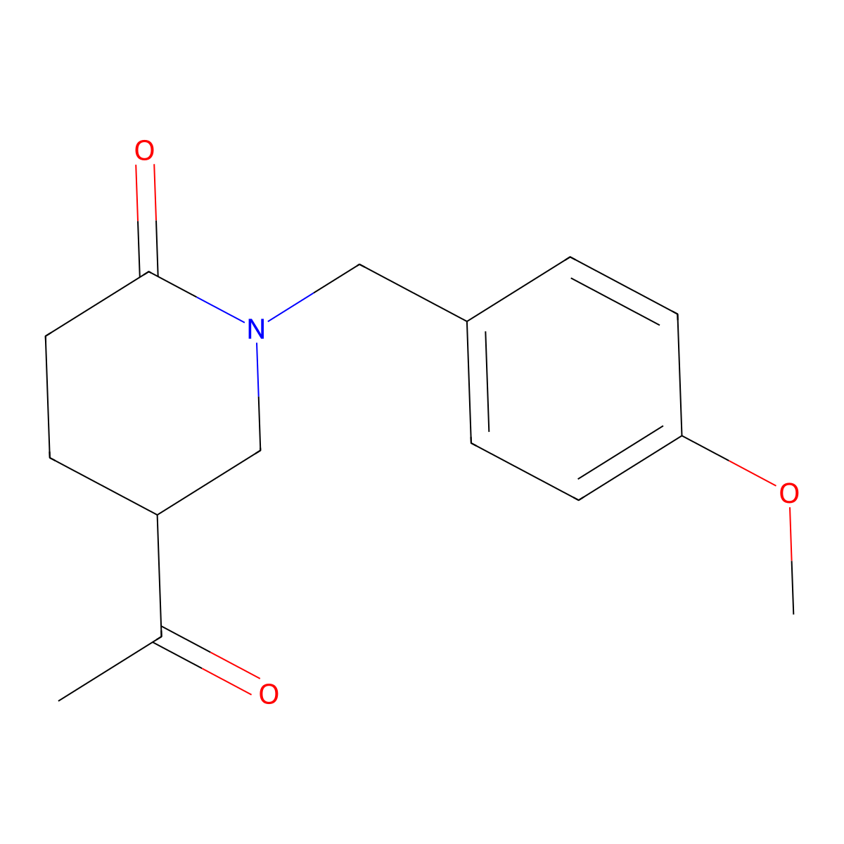 5-Acetyl-1-(4-methoxybenzyl)piperidin-2-one molecular structure, CAS 1956332-24-3