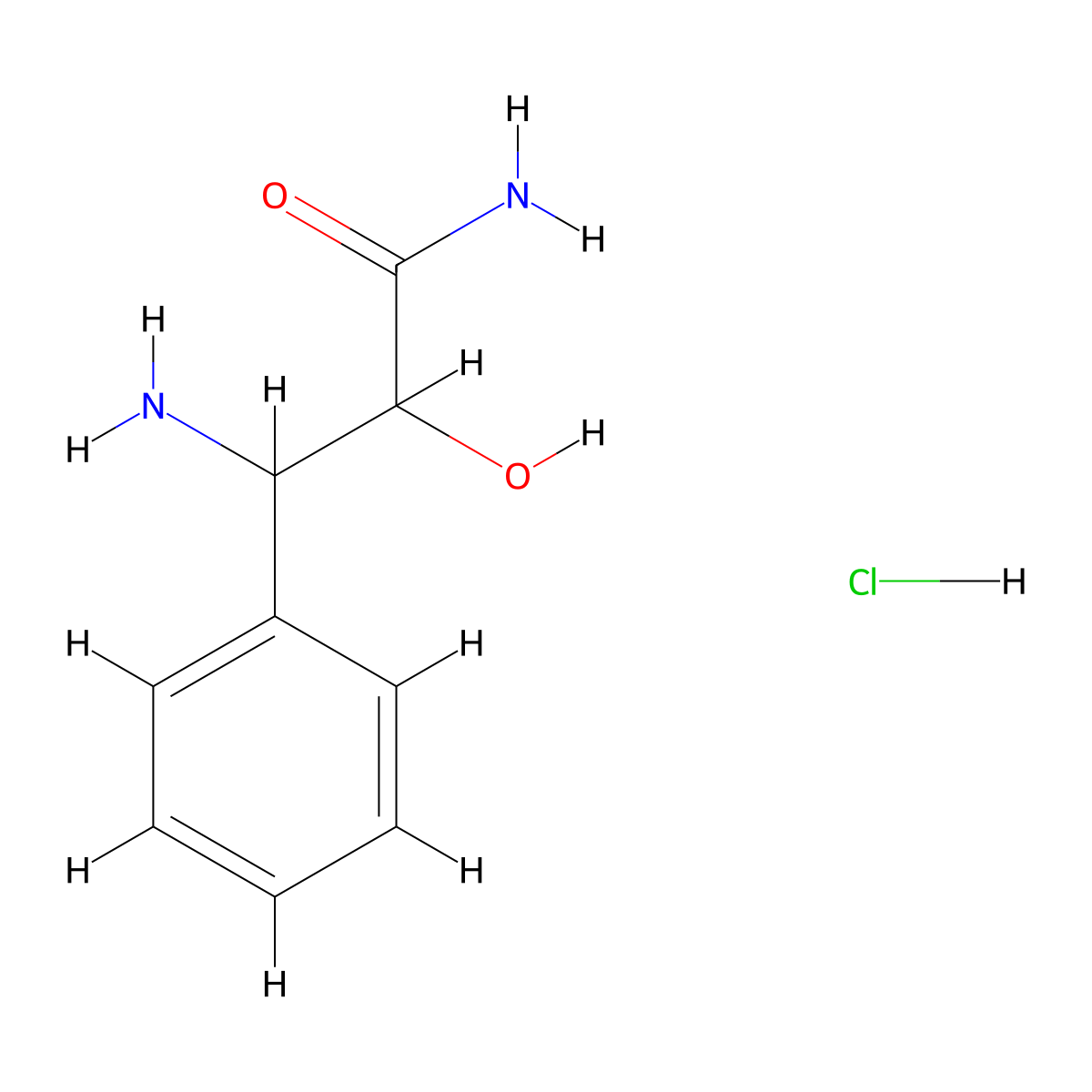 3-Amino-2-hydroxy-3-phenylpropanamide hydrochloride molecular structure, CAS 1956332-39-0