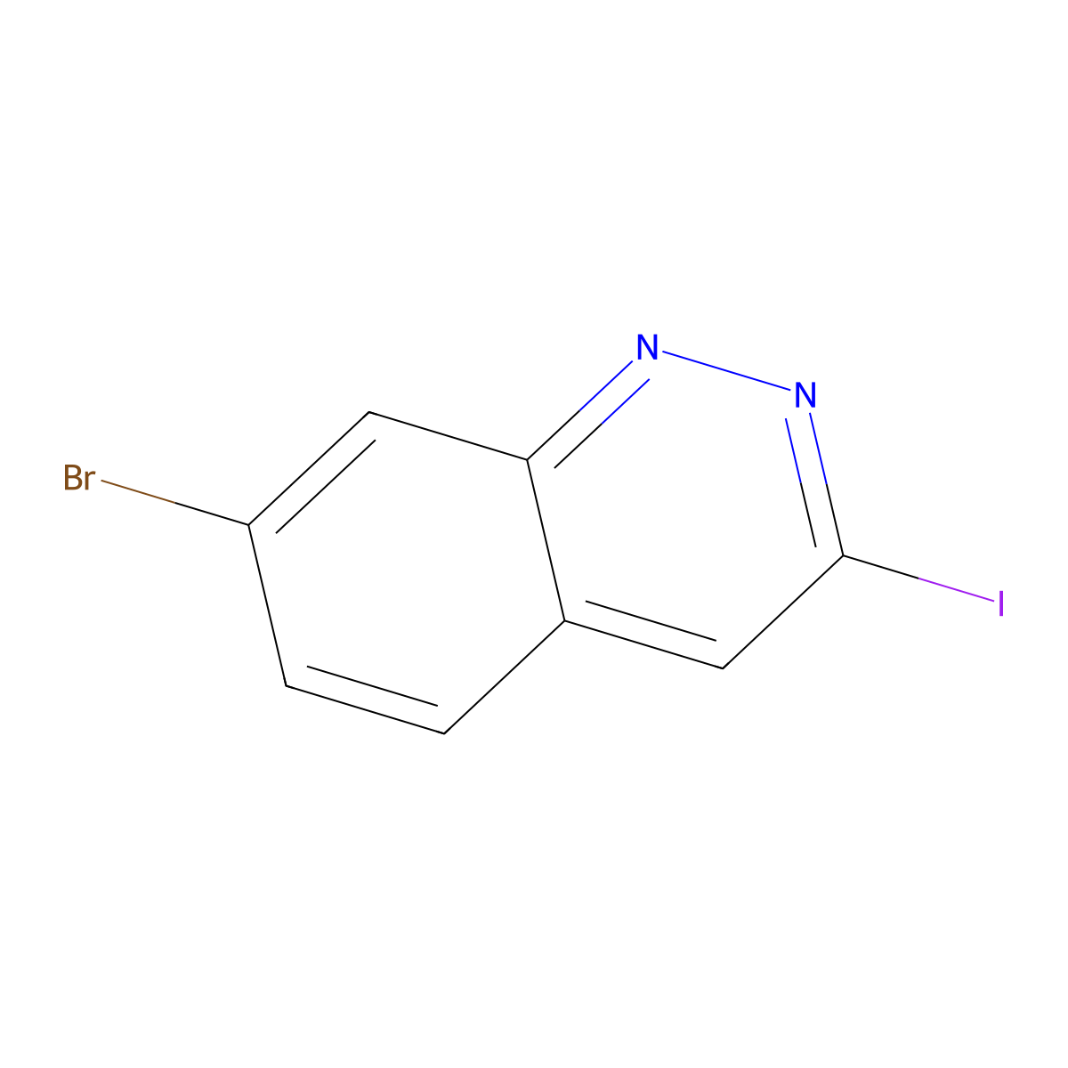 7-Bromo-3-iodocinnoline molecular structure, CAS 1956332-51-6