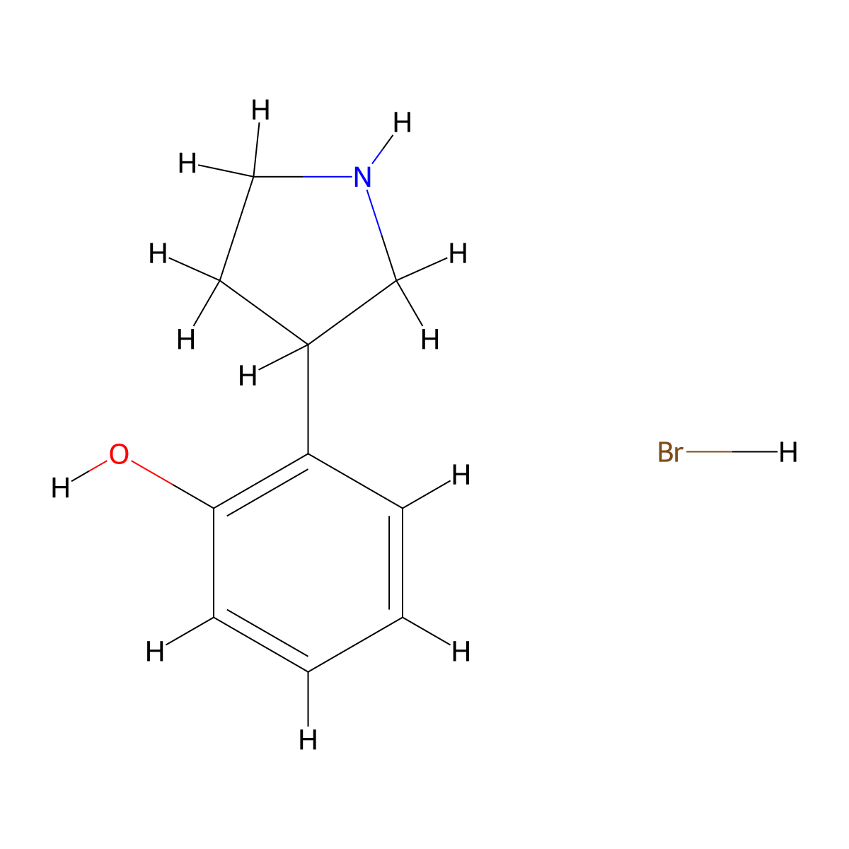 2-(Pyrrolidin-3-yl)phenol hydrobromide molecular structure, CAS 1956332-58-3