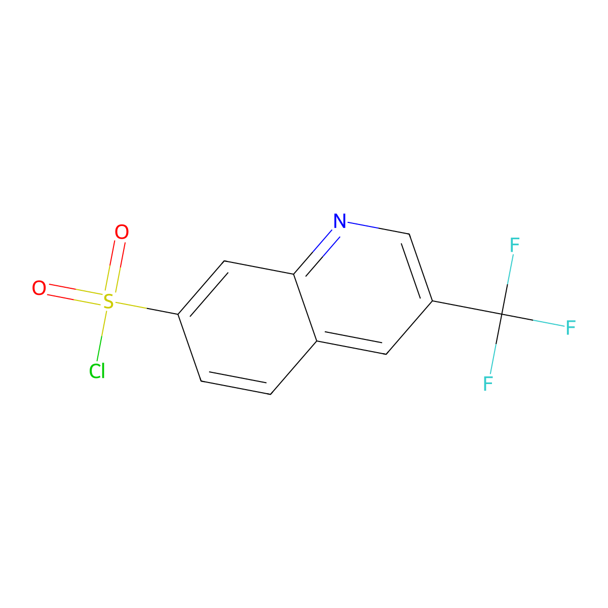 3-(Trifluoromethyl)quinoline-7-sulfonyl chloride molecular structure, CAS 1956332-63-0