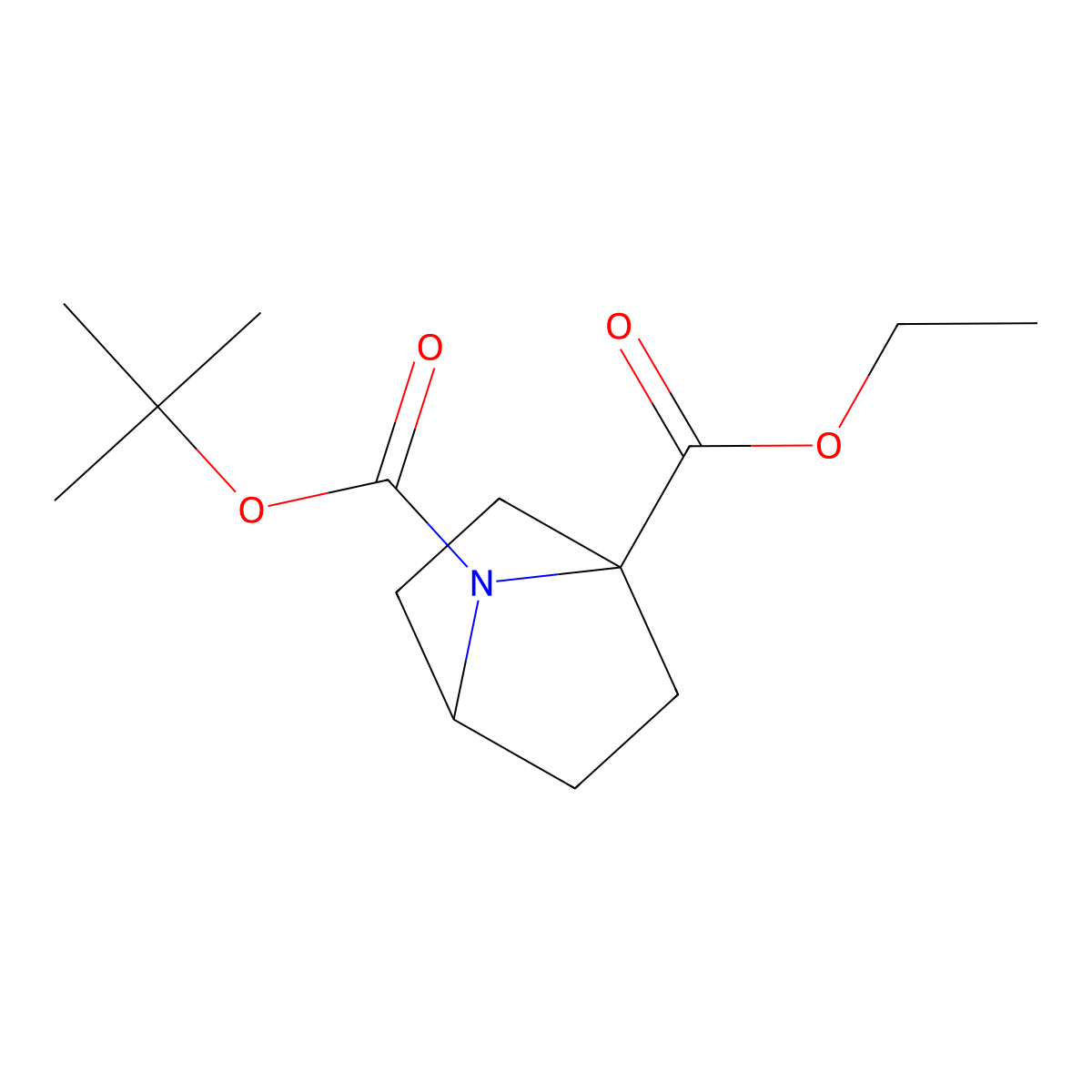 7-tert-Butyl 1-ethyl 7-azabicyclo[2.2.1]heptane-1,7-dicarboxylate molecular structure, CAS 1956332-64-1