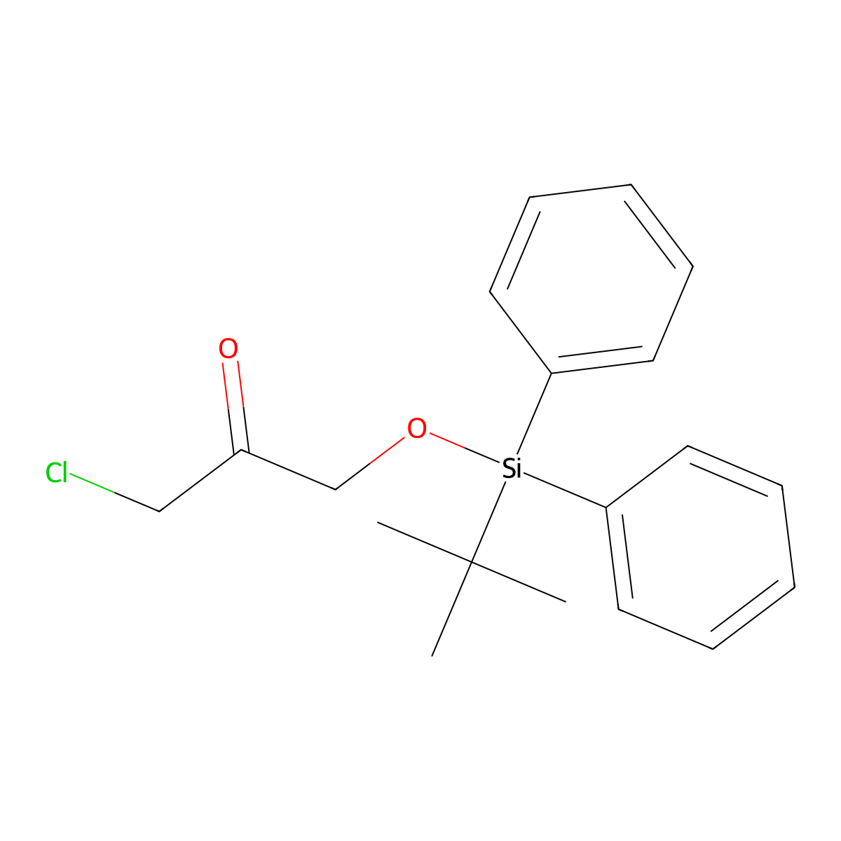 1-((tert-Butyldiphenylsilyl)oxy)-3-chloropropan-2-one molecular structure, CAS 1956332-66-3