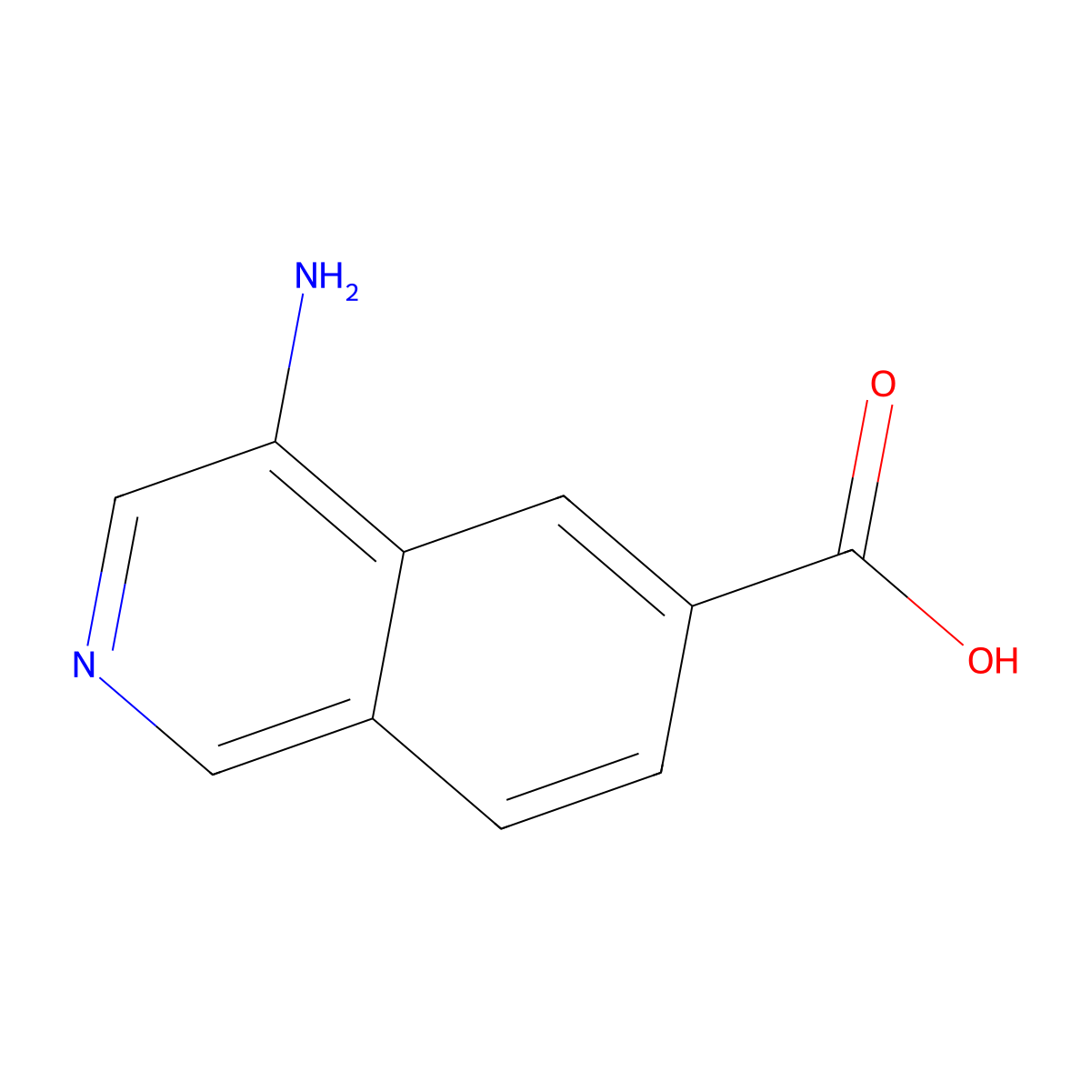 4-Aminoisoquinoline-6-carboxylic acid molecular structure, CAS 1956332-68-5
