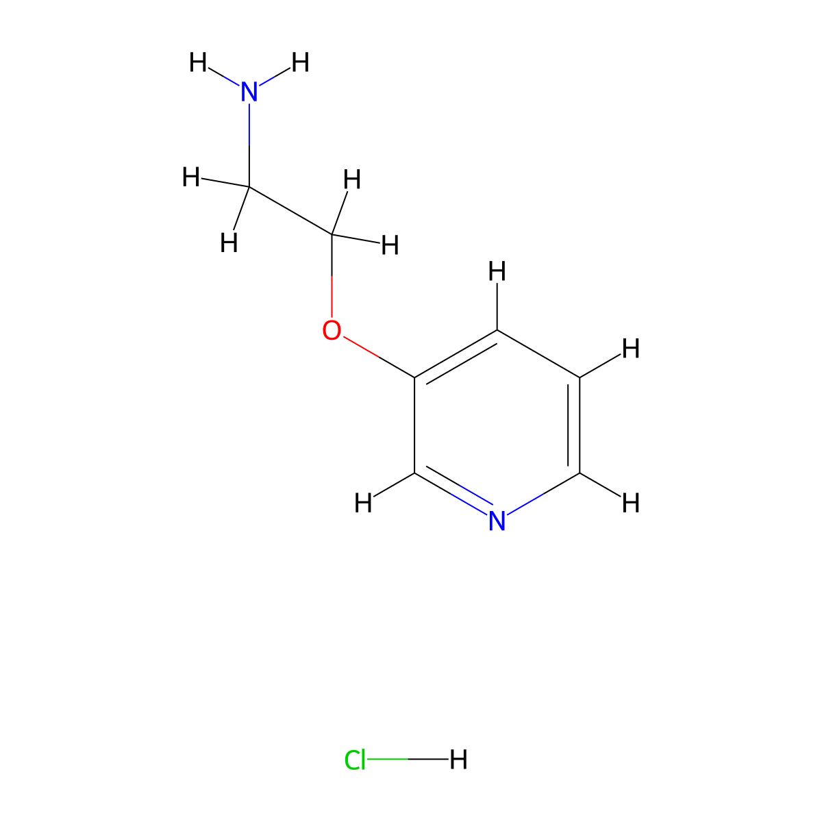 2-(Pyridin-3-yloxy)ethanamine hydrochloride molecular structure, CAS 1956332-88-9