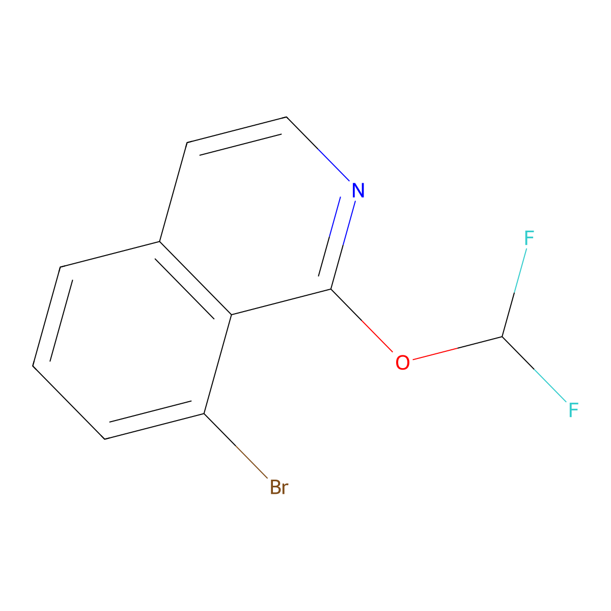 8-Bromo-1-(difluoromethoxy)isoquinoline molecular structure, CAS 1956334-12-5