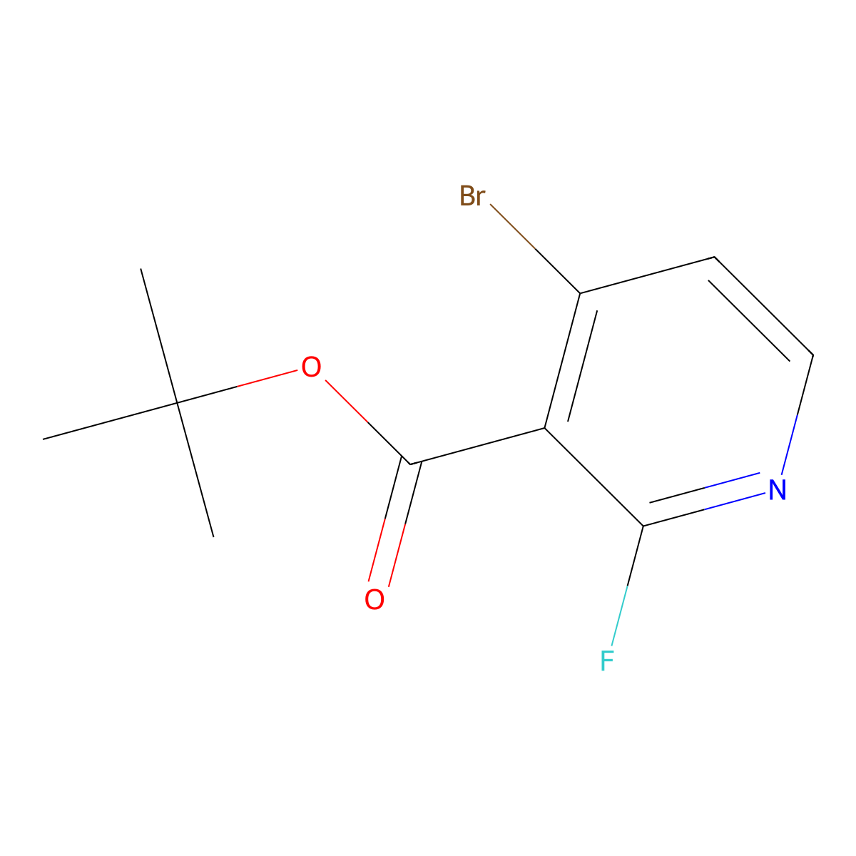 tert-Butyl 4-bromo-2-fluoronicotinate molecular structure, CAS 1956334-18-1