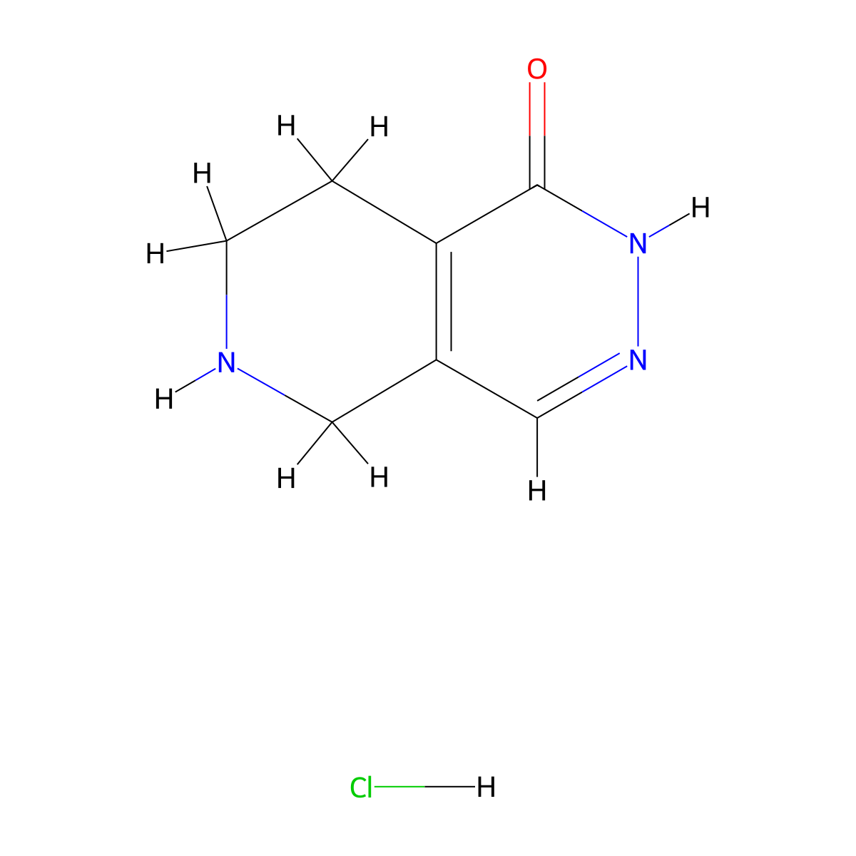 5,6,7,8-Tetrahydropyrido[3,4-d]pyridazin-1(2H)-one hydrochloride molecular structure, CAS 1956334-34-1