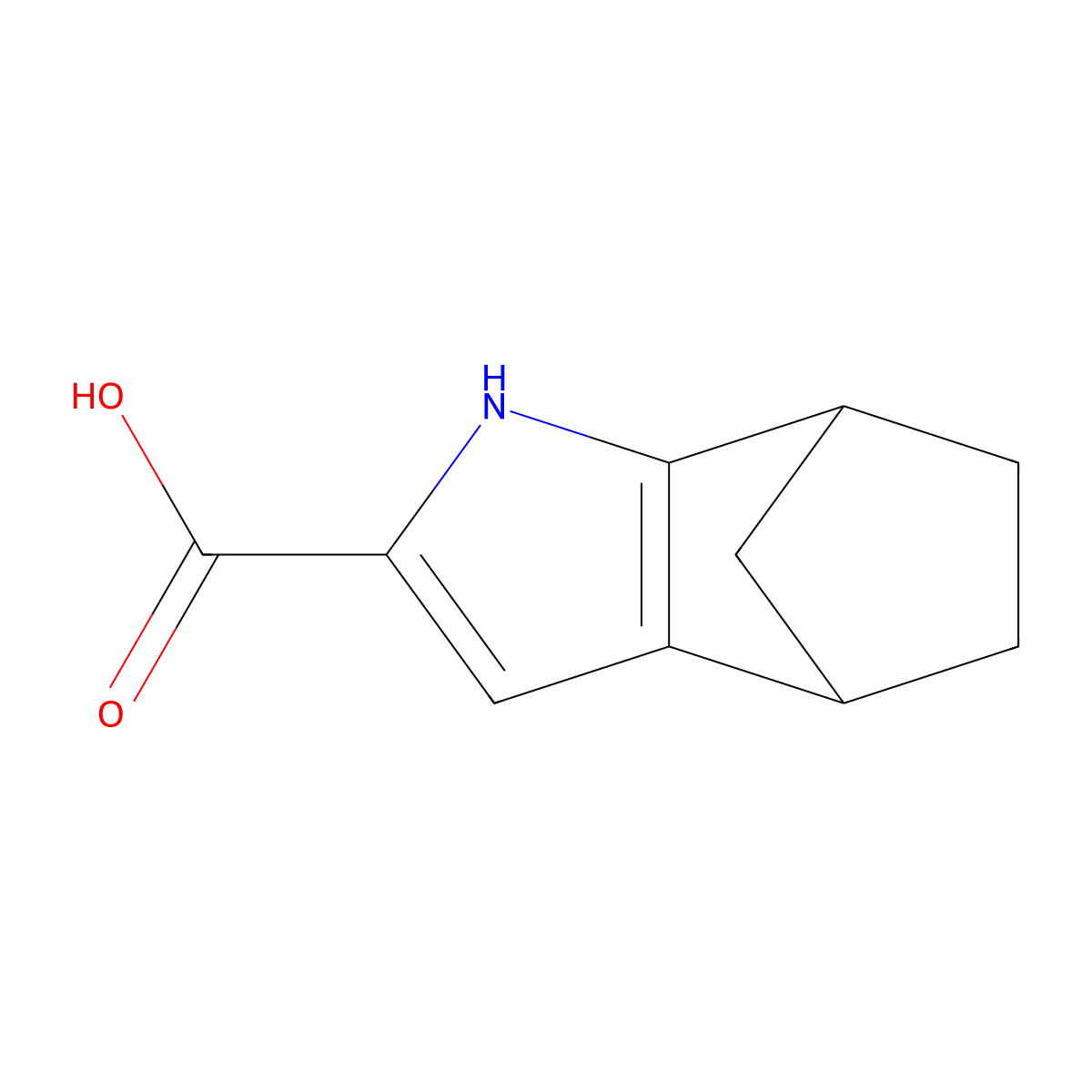 4,5,6,7-Tetrahydro-1H-4,7-methanoindole-2-carboxylic acid molecular structure, CAS 1956334-43-2