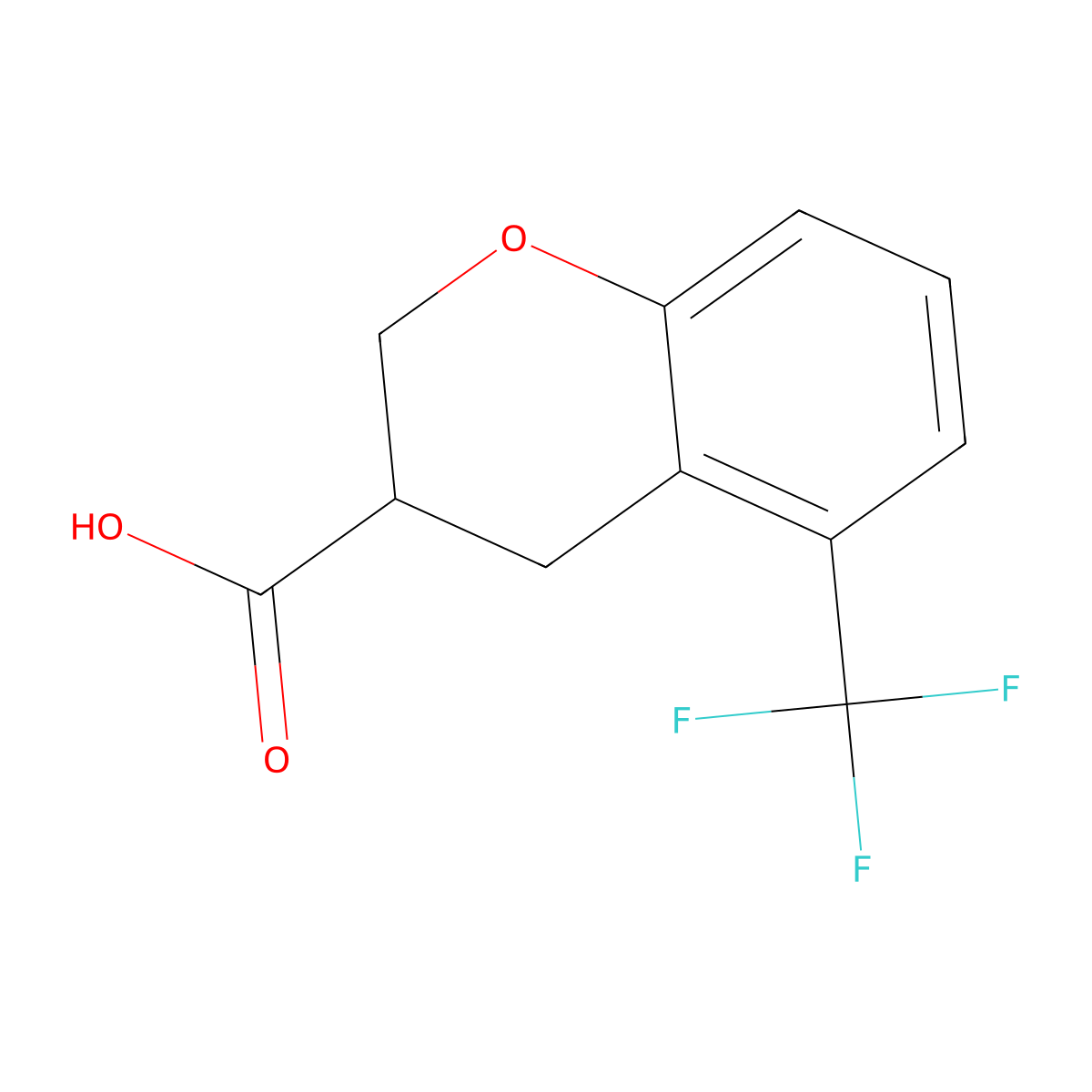 5-(Trifluoromethyl)chroman-3-carboxylic acid molecular structure, CAS 1956334-63-6
