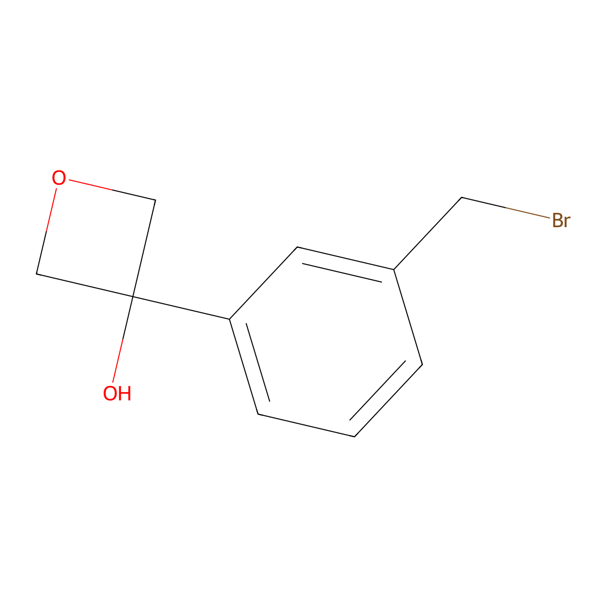 3-(3-(Bromomethyl)phenyl)oxetan-3-ol molecular structure, CAS 1956334-66-9