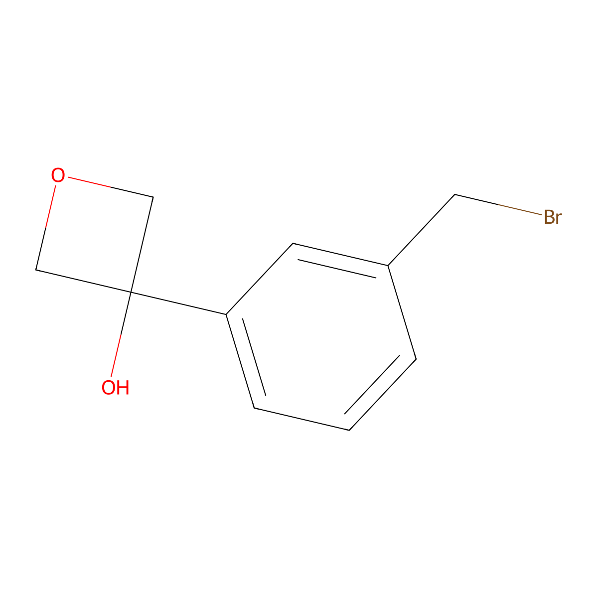 3-(3-(Bromomethyl)phenyl)oxetan-3-ol molecular structure, CAS 1956334-66-9