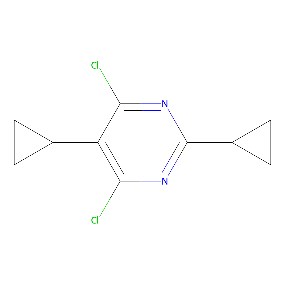 4,6-Dichloro-2,5-dicyclopropylpyrimidine molecular structure, CAS 1956334-68-1
