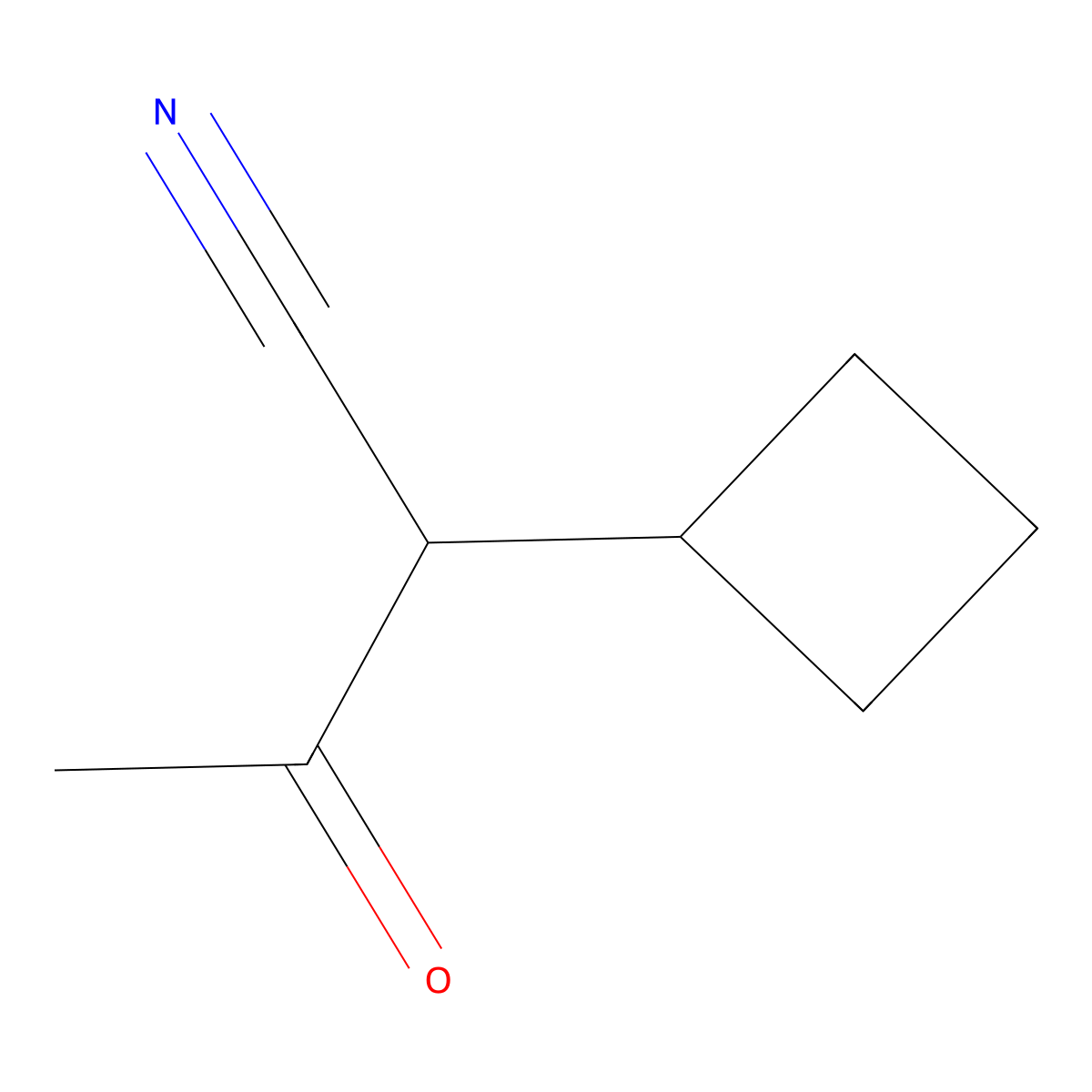 2-Cyclobutyl-3-oxobutanenitrile molecular structure, CAS 1956334-69-2