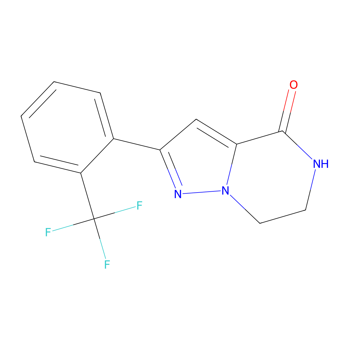 2-(2-(Trifluoromethyl)phenyl)-6,7-dihydropyrazolo[1,5-A]pyrazin-4(5H)-one molecular structure, CAS 1956334-74-9