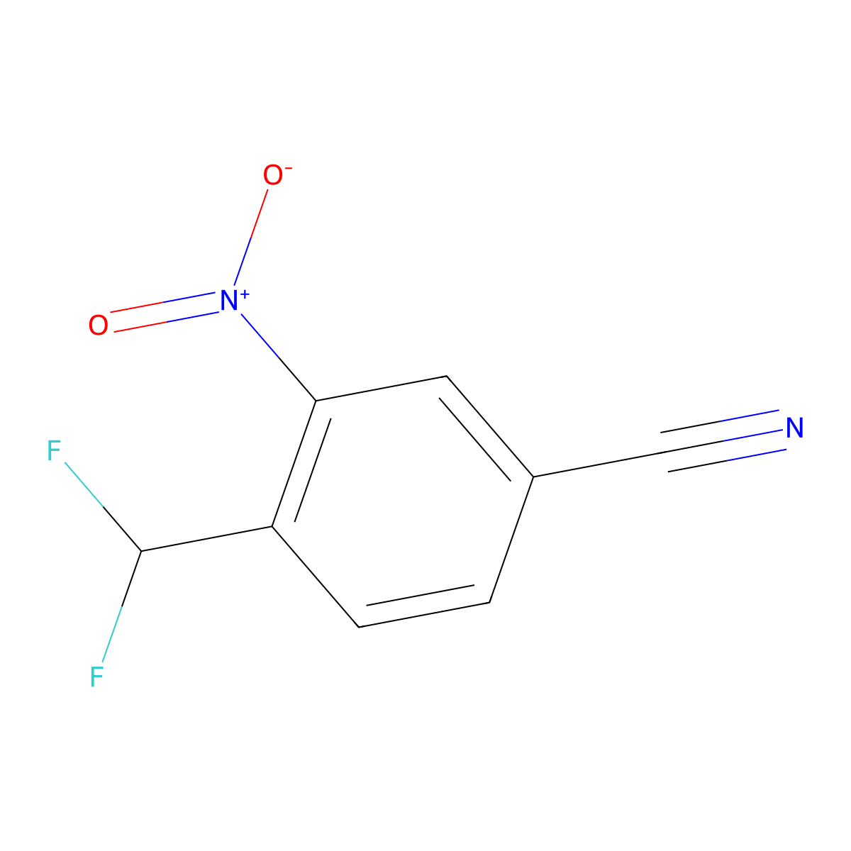4-(Difluoromethyl)-3-nitrobenzonitrile molecular structure, CAS 1956334-79-4