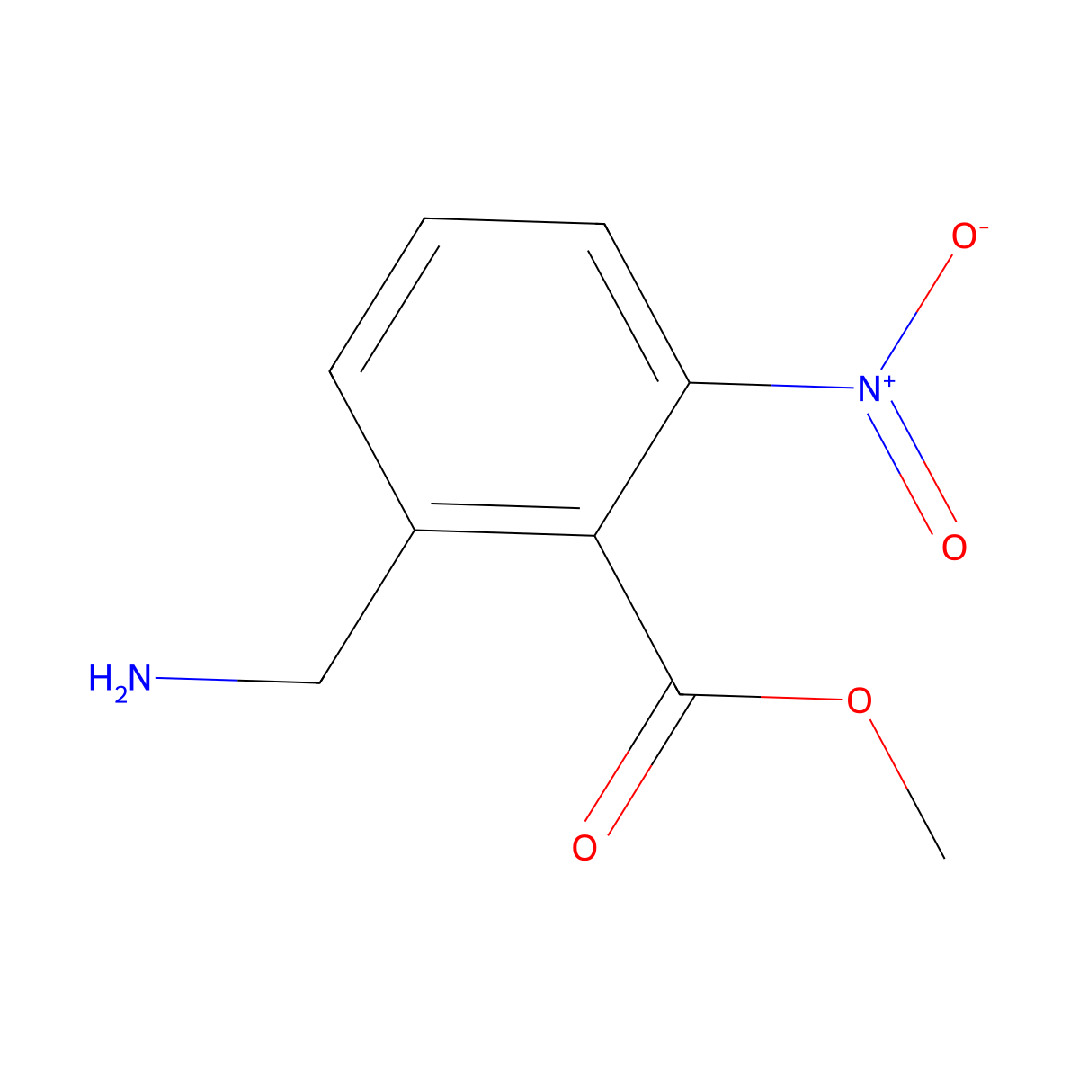 Methyl 2-(aminomethyl)-6-nitrobenzoate molecular structure, CAS 1956334-91-0